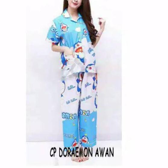 Bộ Đồ Ngủ Cotton Cao Cấp In Hình Doraemon (cp) Spin13 (cp)