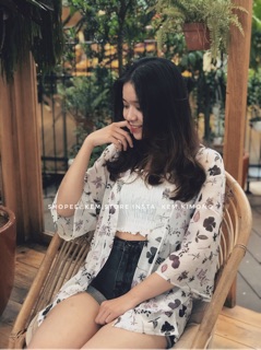 áo đi biển hoạ tiết hoa