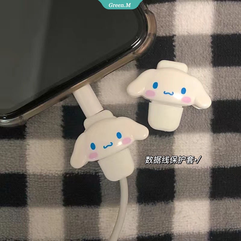 Kawaii Cinnamoroll My Melody Kuromi Sanrio Plush Cartoon Cute Data Cable Protective Sleeve Anime Plush Toy For Girl Gift