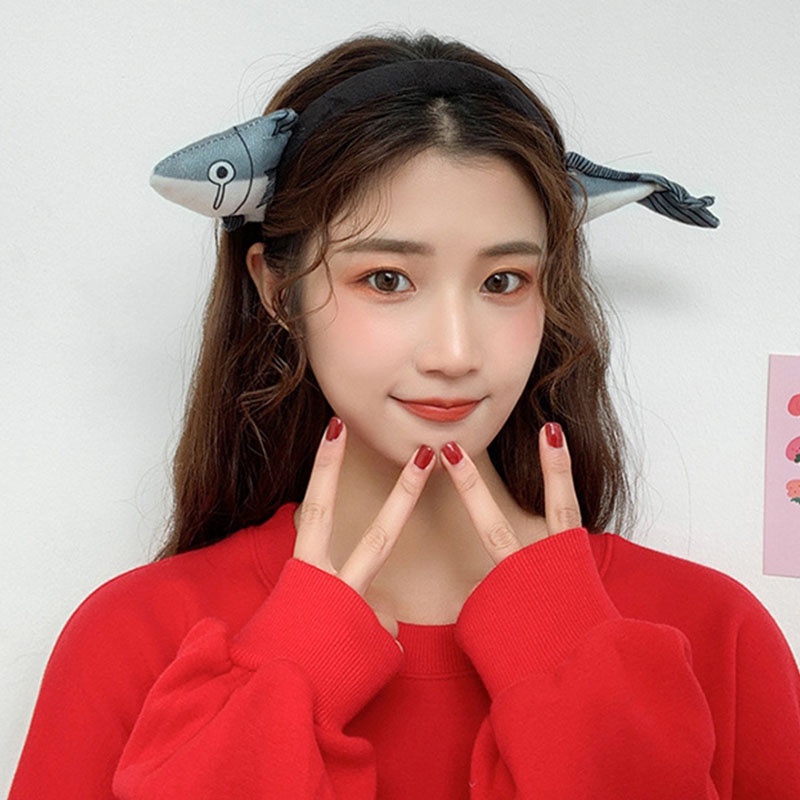 Băng Đô Cài Tóc Hình Cá Muối Dễ Thương Cho Nữ