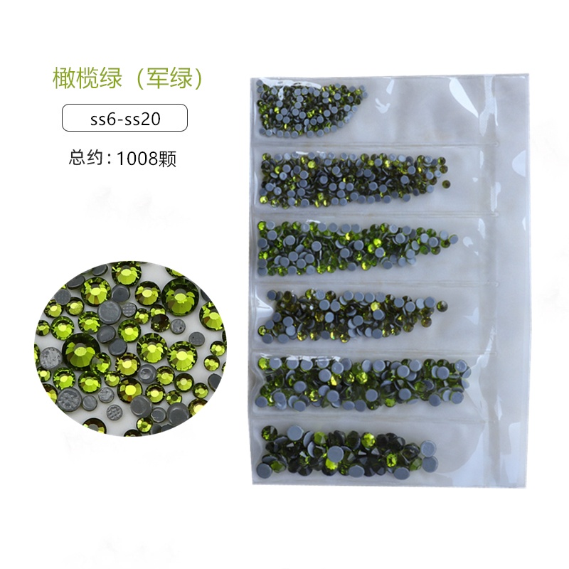 Túi 1000 Hạt Đá Lấp Lánh Đính Trang Trí Móng Tay ss6-ss20 Hỗn Hợp