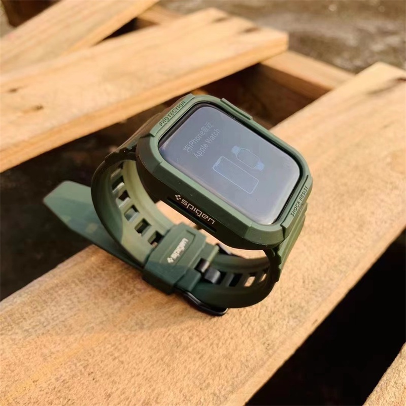 SPIGEN Ốp Bảo Vệ Mặt Đồng Hồ Thông Minh 49mm Kèm Dây Đeo Cho Apple Watch Series 8 7 6 5 4 SE 3 2 1