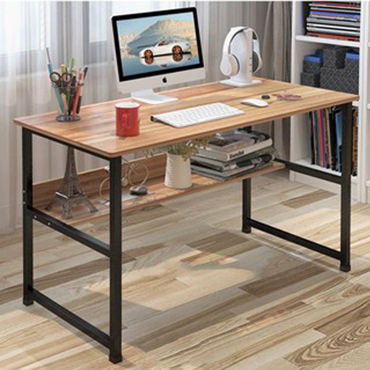 Bàn làm việc bàn học bàn máy tính kệ lửng BLK01T