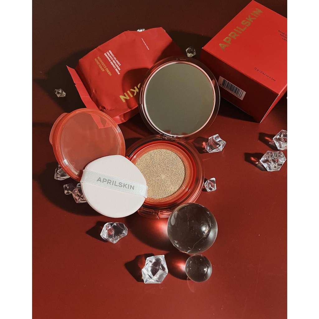 Phấn Nước Che Phủ Hoàn Hảo, Ẩm Mịn APRILSKIN Hero Cushion SPF 50+/PA ++++ 12g