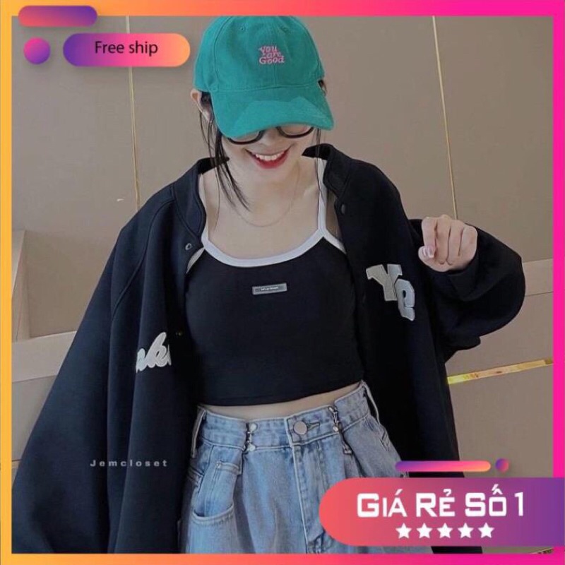 [Xả Kho] Áo 2 Dây Croptop Dáng Ống♥️ Áo Croptop Nữ Thêu WILL Chất Bo Gân Thiết Kế Basic Ôm Sát Body Lên Dáng Cực Xinh