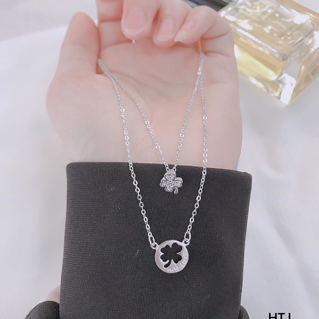 DÂY CHUYỀN NỮ BẠC Ý S925- DÂY CHUYỀN NỮ KÉP TẶNG NGƯỜI YÊU