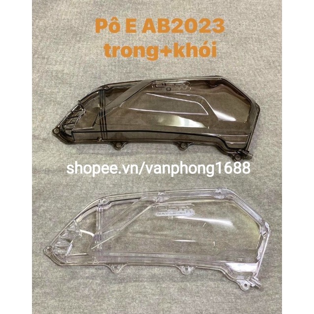 Ốp Pô E Nắp Pô E AB 160/125 AirBlade 2023 Đen Khói - Trong Suốt