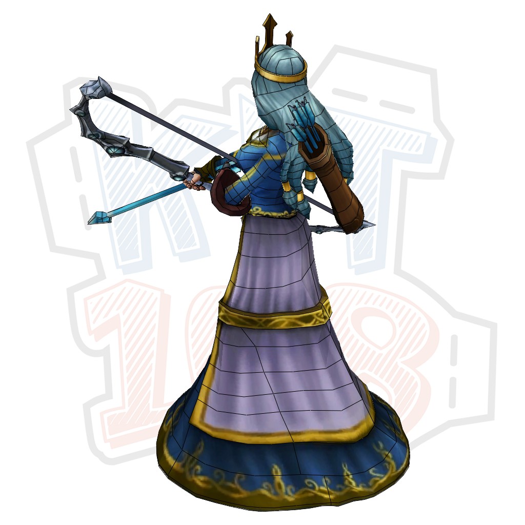 Mô hình giấy Game Liên minh huyền thoại Ashe the Frost Archer (Queen) - League of Legends