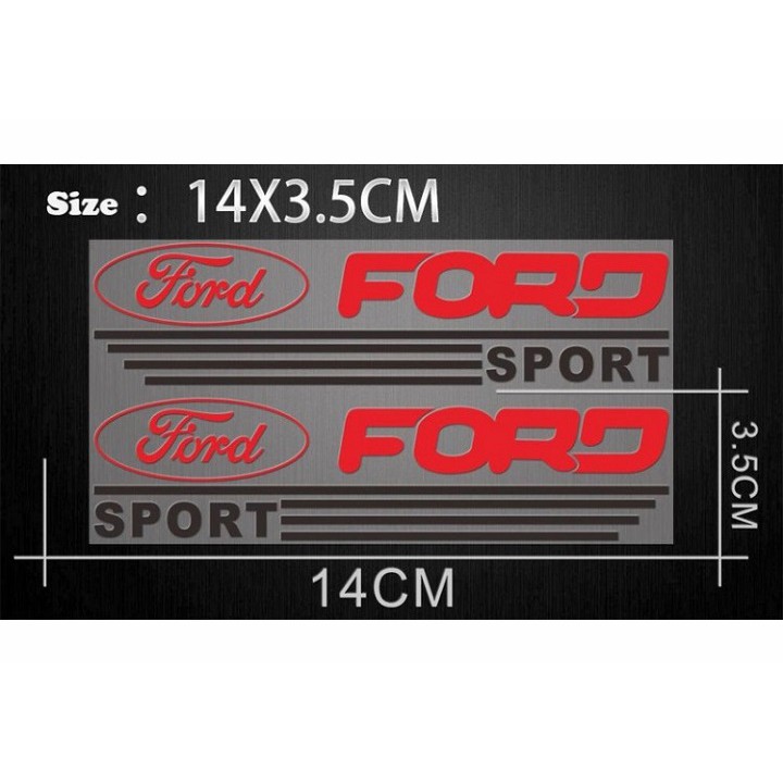 Bộ tem dán gương chiếu hậu Logo Ford trang trí Ô tô( hàng chất lượng)