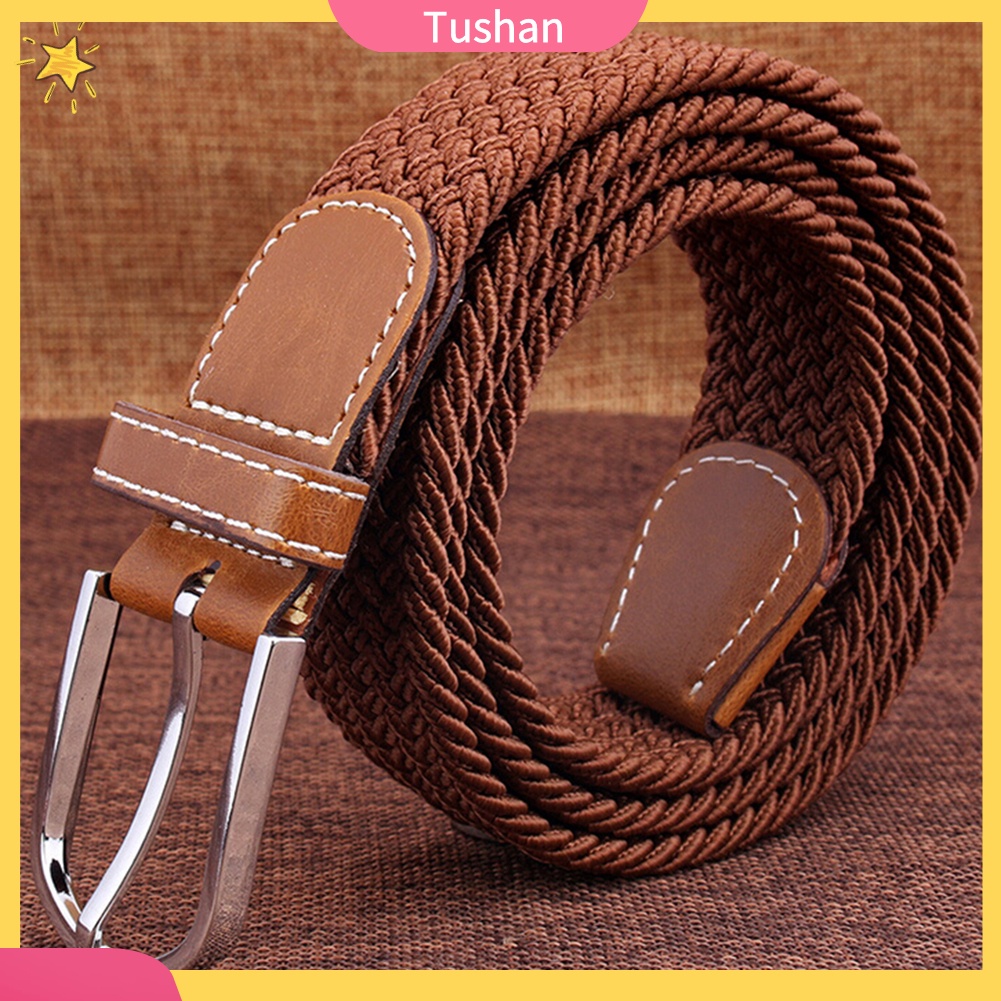 Thắt Lưng Nam Nữ Bện Dây Co Giãn Thời Trang