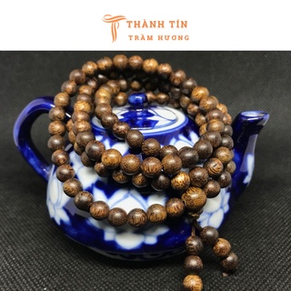 Chuỗi hạt 108 Trầm tốc rừng Thành Tín Thiên nhiên cao cấp - Bảo hành mùi hương trọn đời