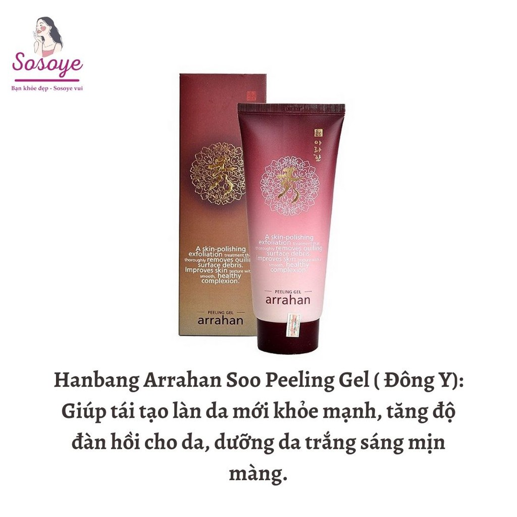 Tẩy Tế Bào Chết Đủ Mùi Arrahan Hàn Quốc Peeling Gel 180ml