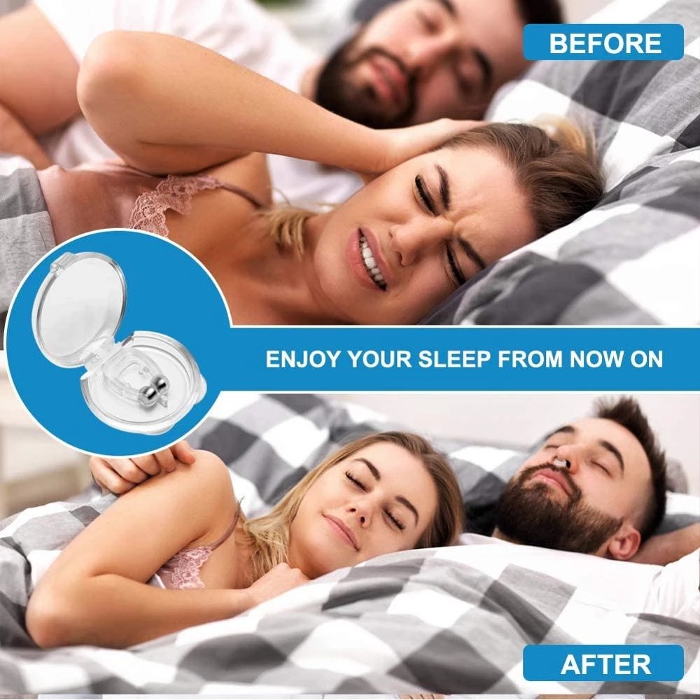 Hộp Đựng Mũi Chống Ngáy 6 Miếng Silicone, Thiết Bị Chống Ngáy 2 trong 1, Dụng Cụ Chống Ngáy Khi Ngủ Hiệu Quả Và Dễ Sử Dụng