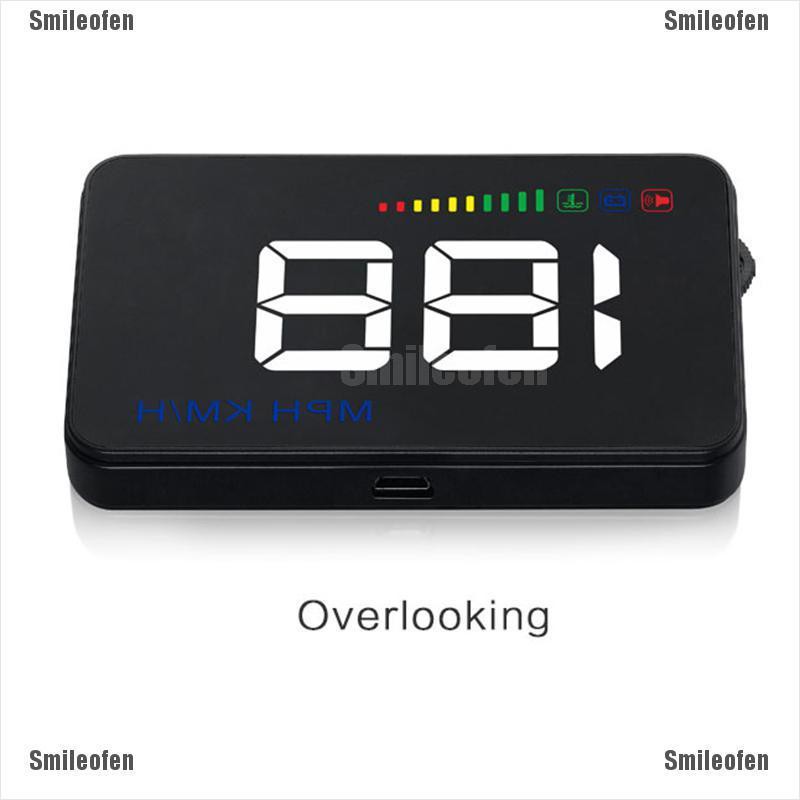 Smileofen A500 3.5" Car HUD Head Up Display Projector OBD Temperature Over Speed Warning