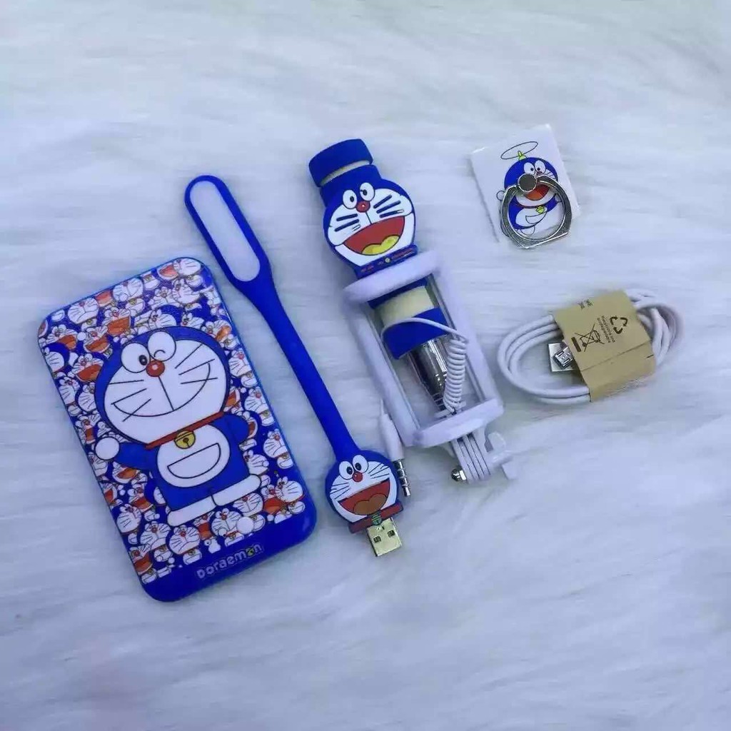 BỘ COMBO SẠC DỰ PHÒNG ĐÁNG YÊU HÌNH DOREMON – HELLO KITTY-MS14