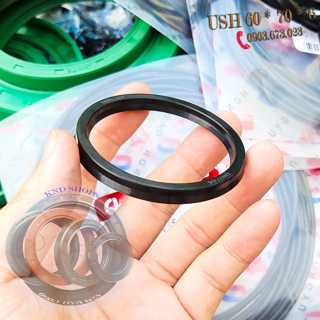 Gioăng phớt thủy lực USH 60*70*6, phớt chắn dầu thủy lực chuyên cho máy đào, máy xúc, cẩu và xe nâng | KND Shops