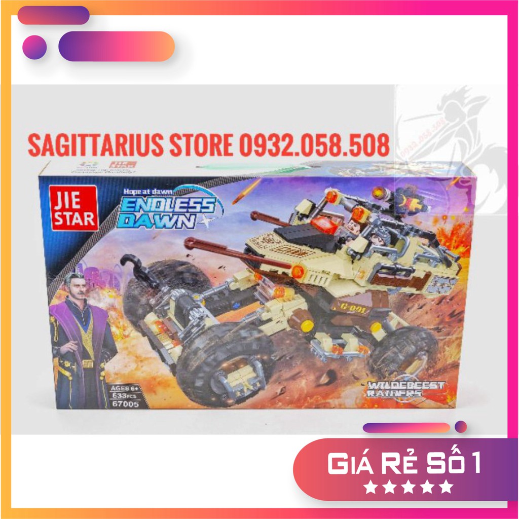 Lego Jiestar 67005 Lắp Ráp Xe Thiết Giáp Địa Hình ( 633+ Mảnh ) [Hot]