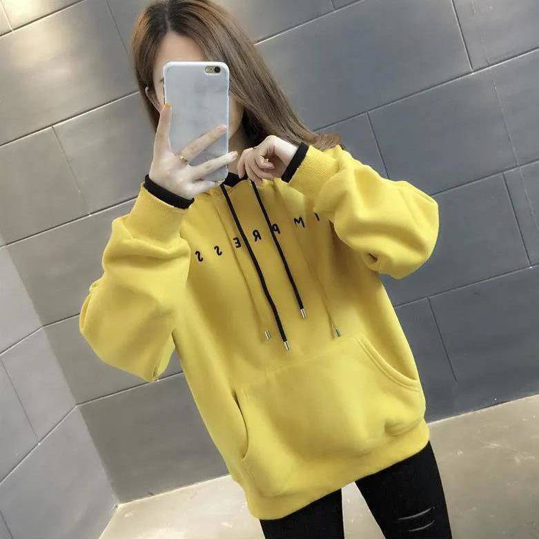 Áo Hoodie Lót Lông Cừu Dày Dặn Phong Cách Hàn Quốc Mới