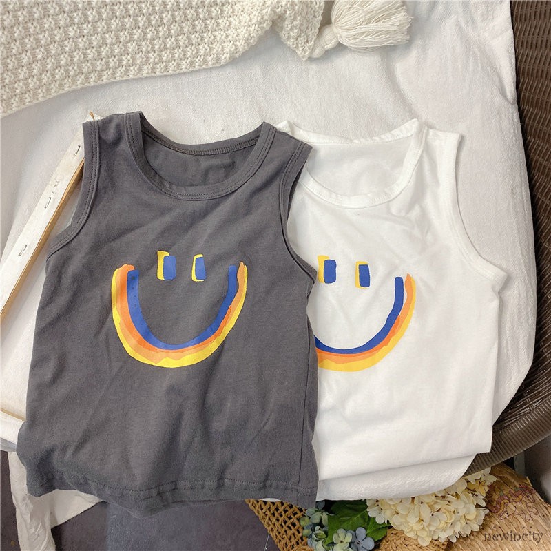 Áo sát nách phong cách Hàn Quốc thể thao thời trang năng động cho bé