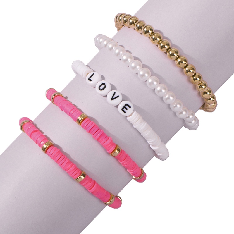 Bộ 5 Vòng Tay Chuỗi Hạt Nhiều Màu Có Thể Điều Chỉnh Thời Trang Đi Biển