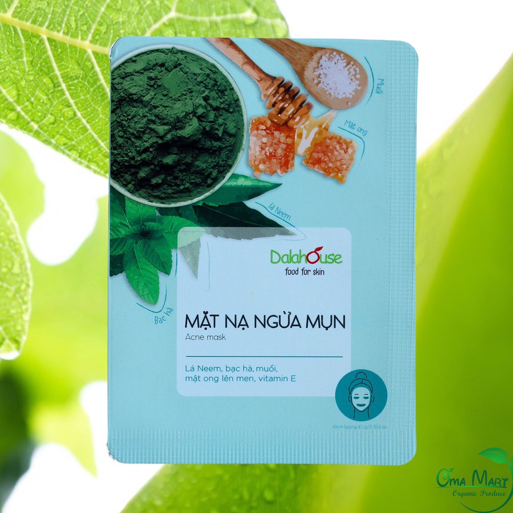 [Dalahouse] Mặt nạ ngừa mụn, thâm nám thảo dược 10g