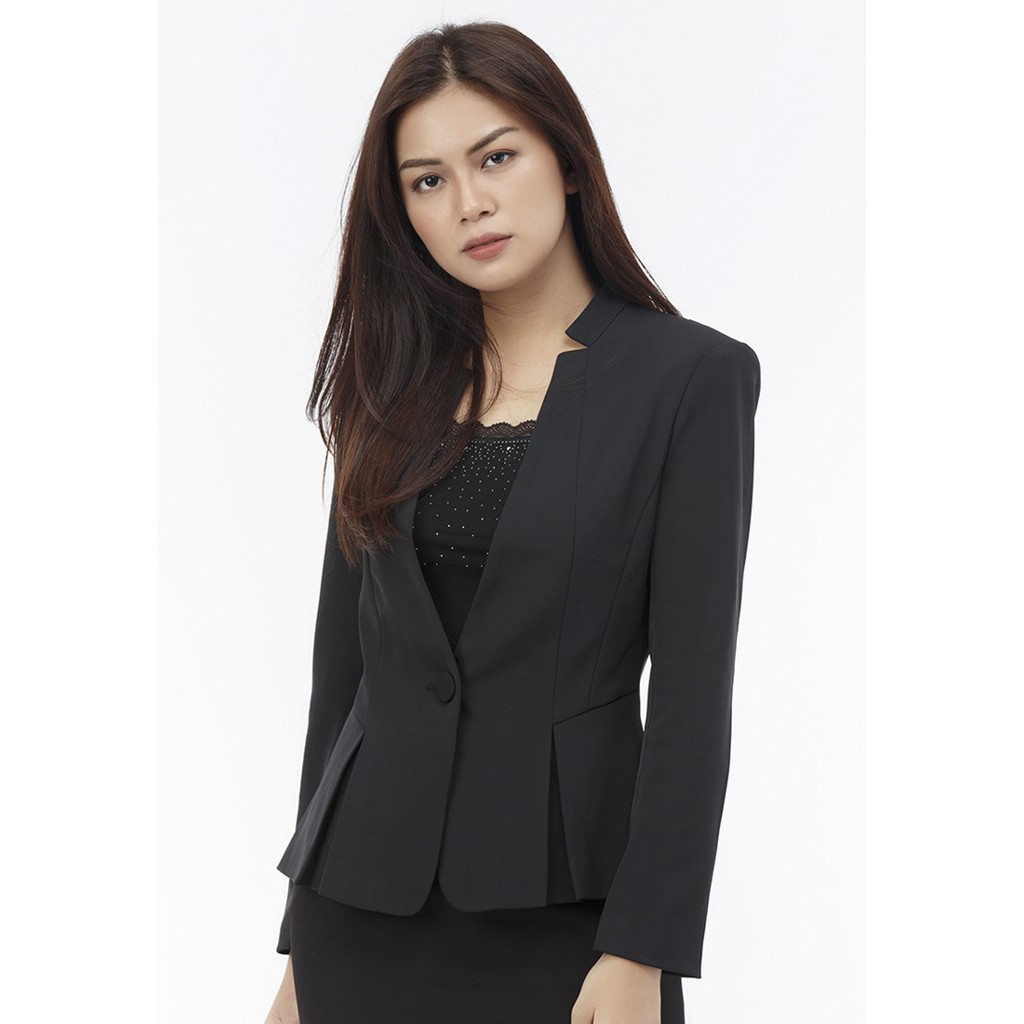 Áo vest Nữ Titishop ACC70 màu đen một nút cài ( HÀNG NHẬP KHẨU )