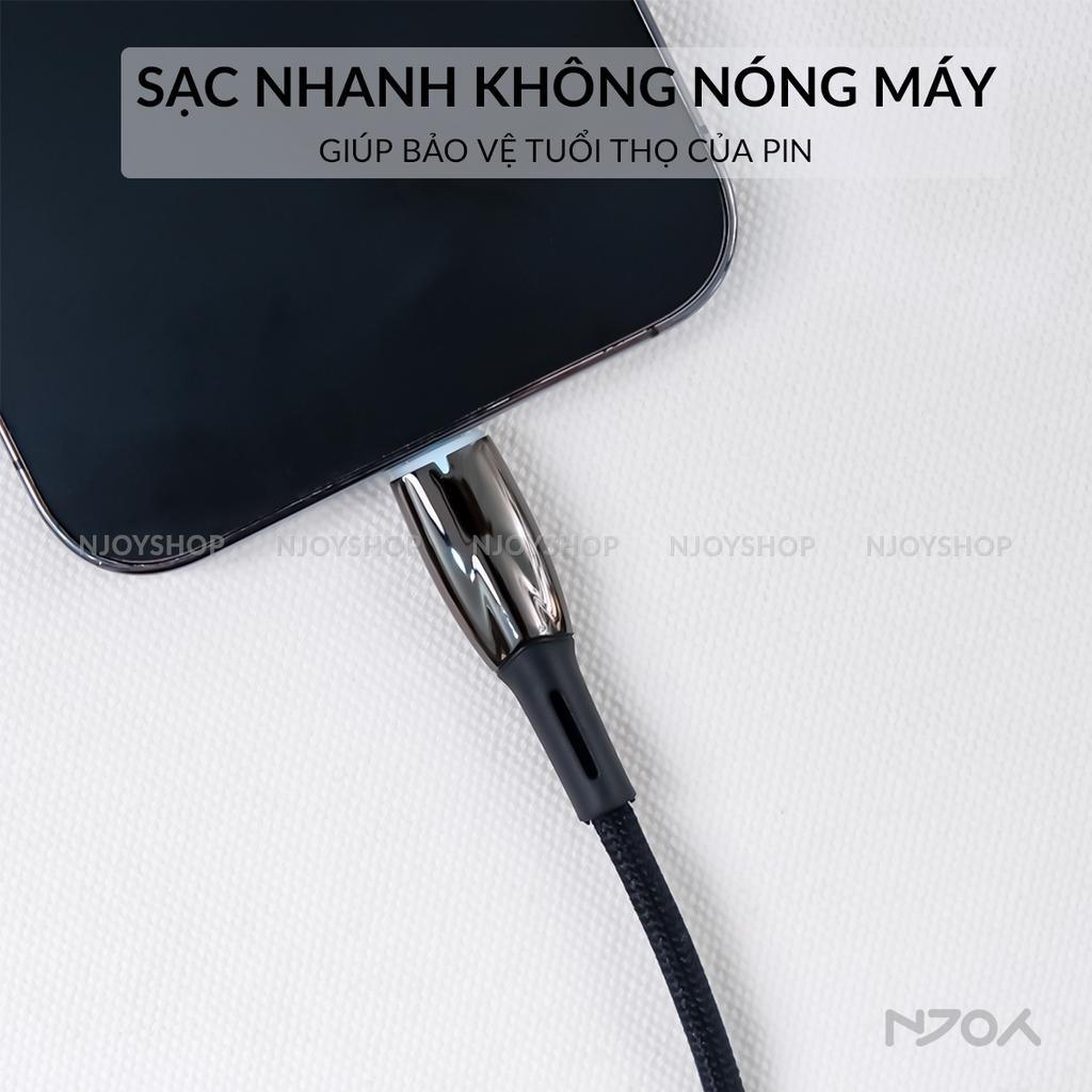Cáp Sạc Nhanh 20W PD Đèn Led Báo Sạc Cho IP14/13/12/12/11 Chính Hãng Baseus Glimmer Type C to L Njoyshop