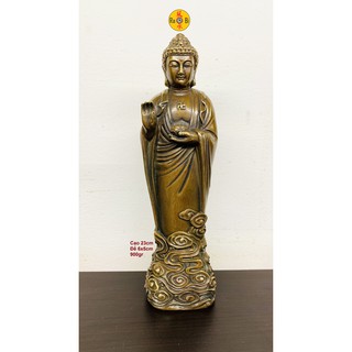 Đức Phật A Di Đà đứng cầm Sen - Tượng Đồng Phong Thủy