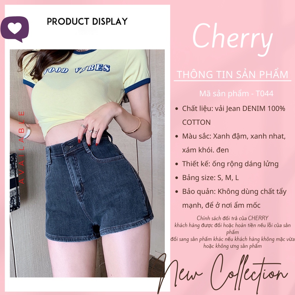 Quần jean ngắn thời trang phong cách Hàn Quốc cho nữ - T045