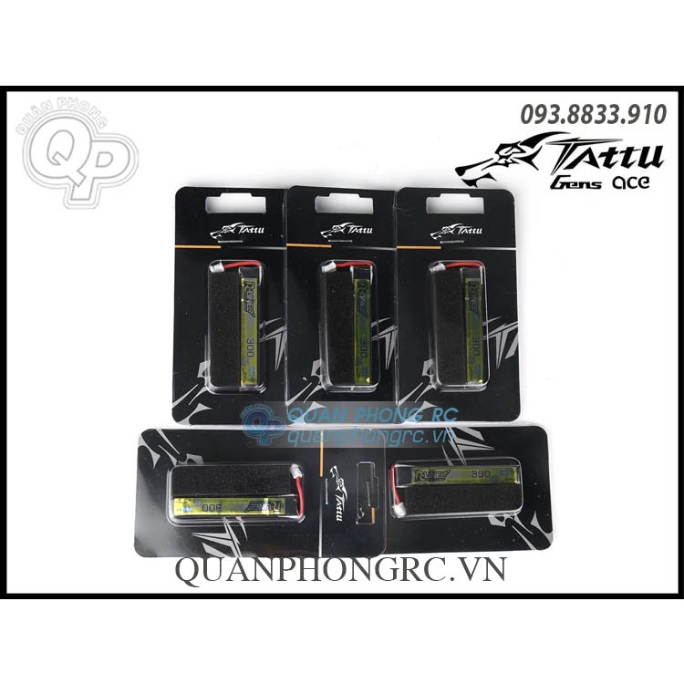 Pin Tattu R-Line 300mAh 1S 75C 3.8V LiHV Battery PH2.0