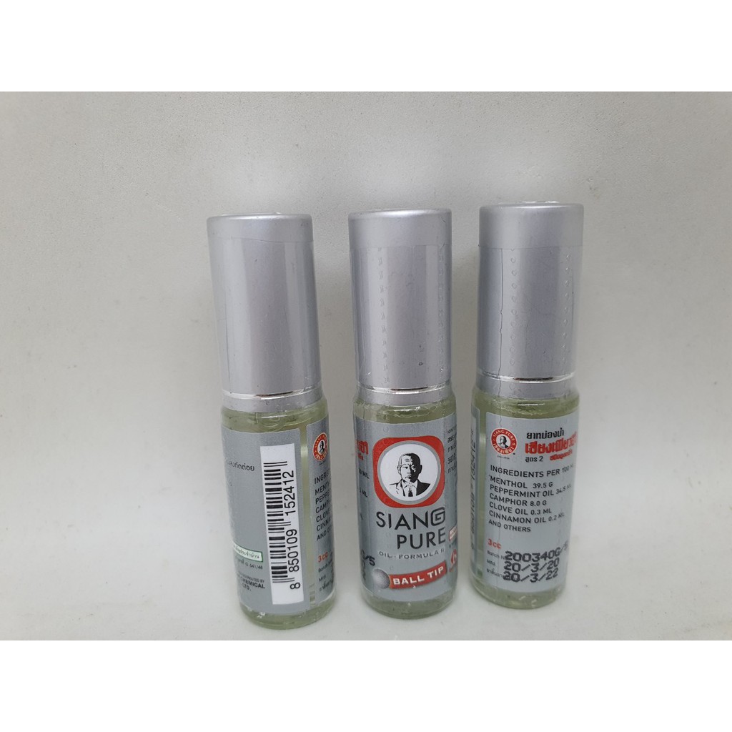 Dầu lăn siang pure ball tip thái lan màu trắng 3cc