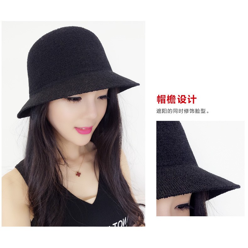 Mũ cói Hàn quốc xinh xắnn chữ M - nc148