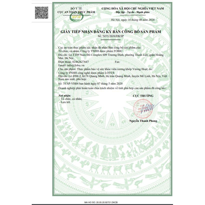 Viên Xương Khớp VƯƠNG HOẠT - Hỗ trợ giảm Thoái hóa cột sống, Gai đốt sống, Thoát vị đĩa đệm, Đau vai gáy Hộp 20 viên