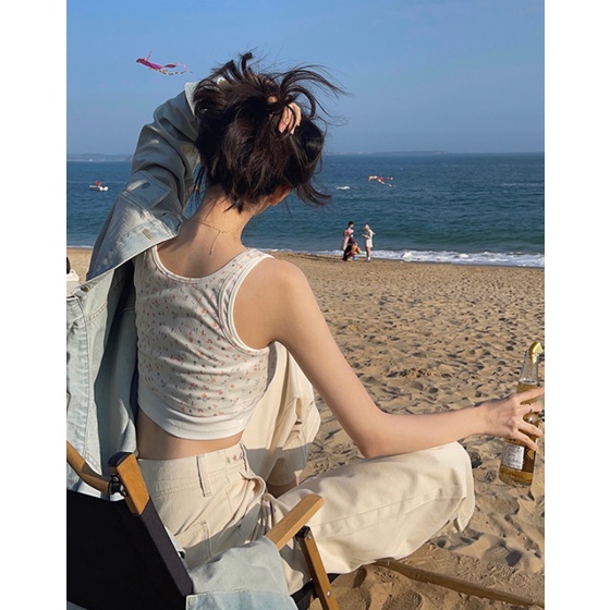 Quần Jeans Nữ Lưng Cao Màu Kem Sữa Ống Rộng Phong Cách Retro Hàn Quốc Cạp Cao Thêu Hoa Loại 1