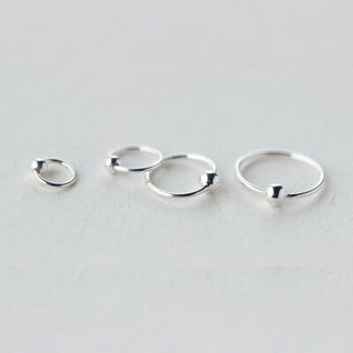 Bông tai bạc nữ Khuyên tai bạc nữ tròn bi Kirasilver