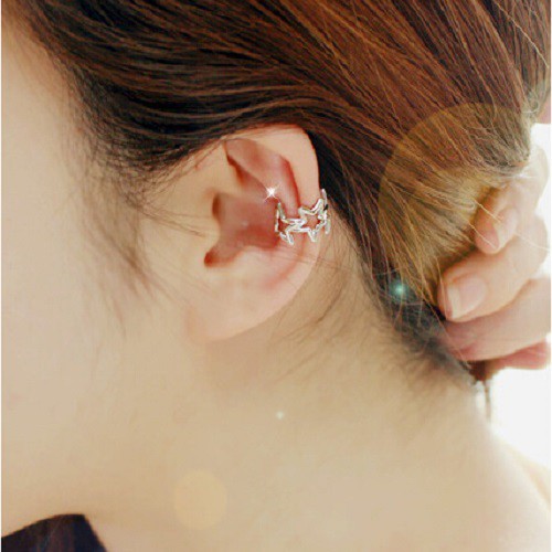 Khuyên tai bông tai kẹp tai không cần bấm lỗ tai hình ngôi sao dễ thương cho nữ gồm 3 màu (Có chọn màu - 1 Chiếc ) KT-23