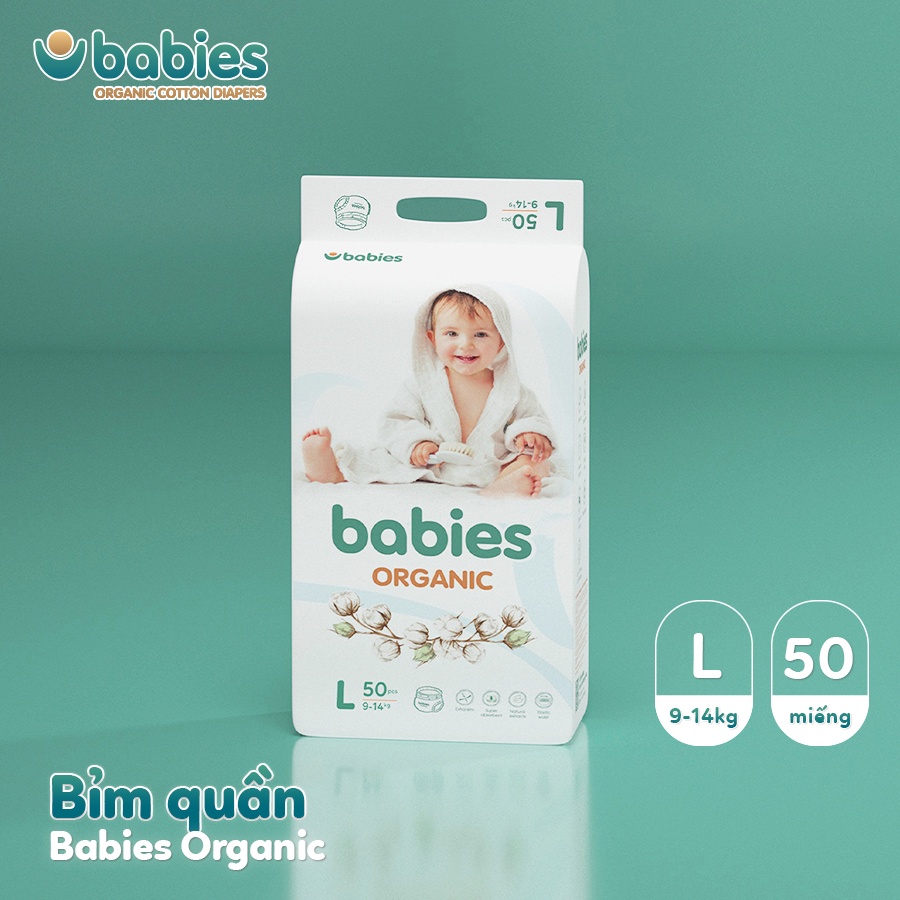 [FREESHIP] [Tặng Quà] Bỉm Dán/Quần 𝑩𝑨𝑩𝑰𝑬𝑺 𝑶𝑹𝑮𝑨𝑵𝑰𝑪 an toàn cho bé size NB76/S66/M56/L46/M54/L50/XL46/XXL40/XXXL38