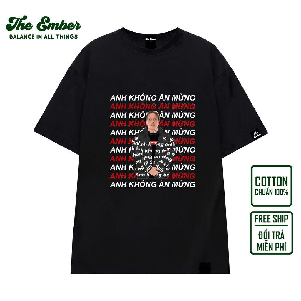 Áo thun Zaniolo Anh không ăn mừng cotton 100% dáng oversize