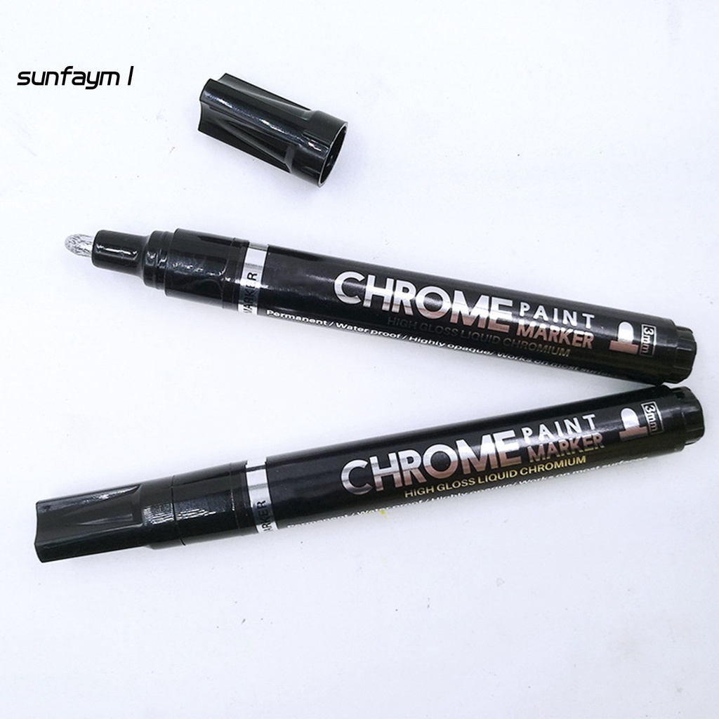 Bút lông đánh dấu mạ chrome chống trầy xước kính - ảnh sản phẩm 2
