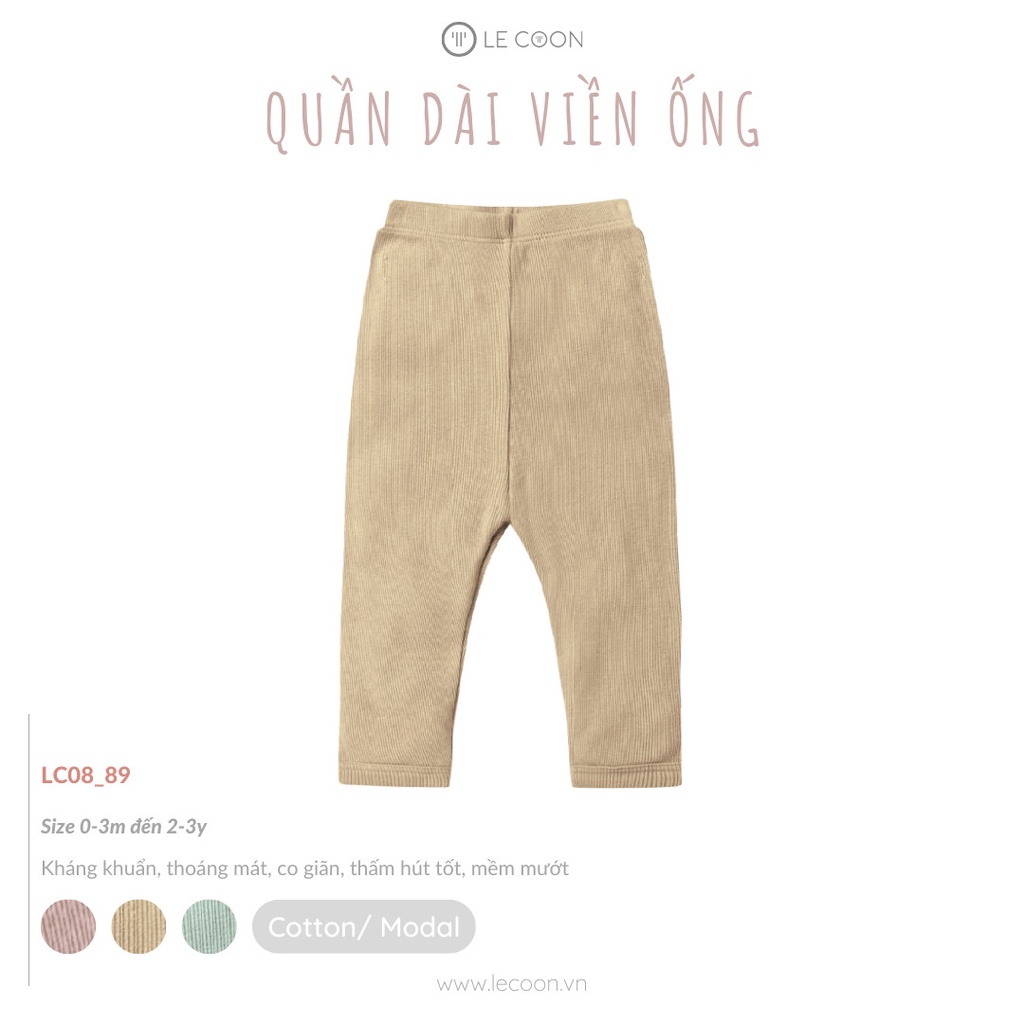 LE COON - Quần lẻ dài viền ống, quần legging cho bé trai bé gái LC0889, LC0890