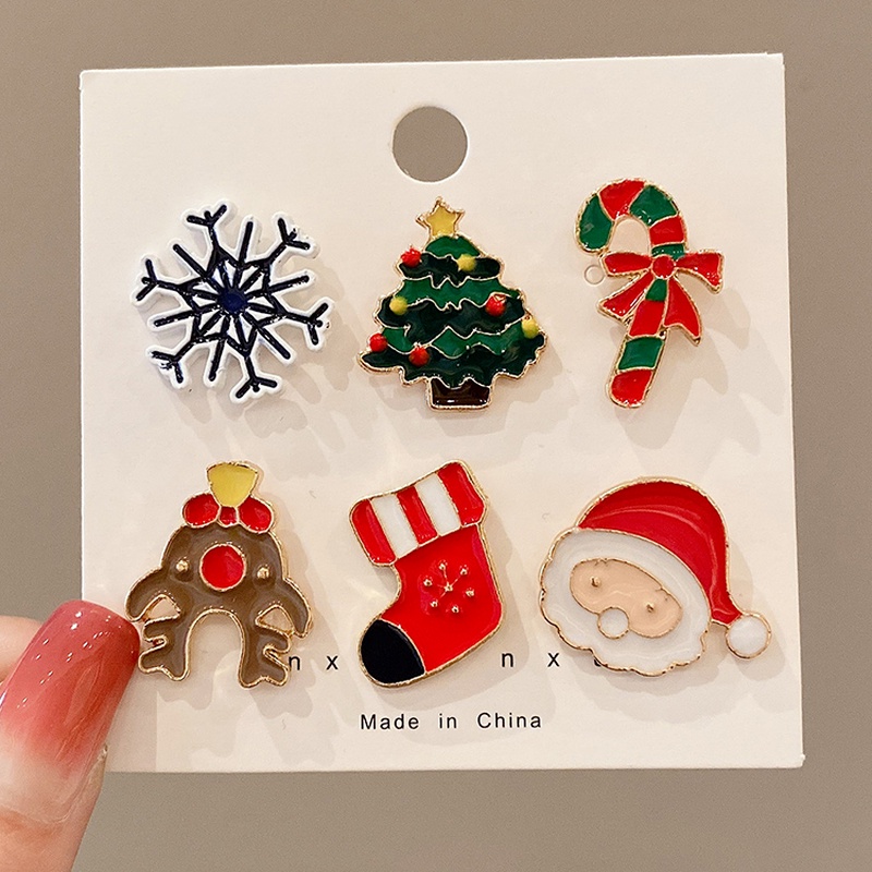 Trâm cài áo kim loại hình giáng sinh dễ thương