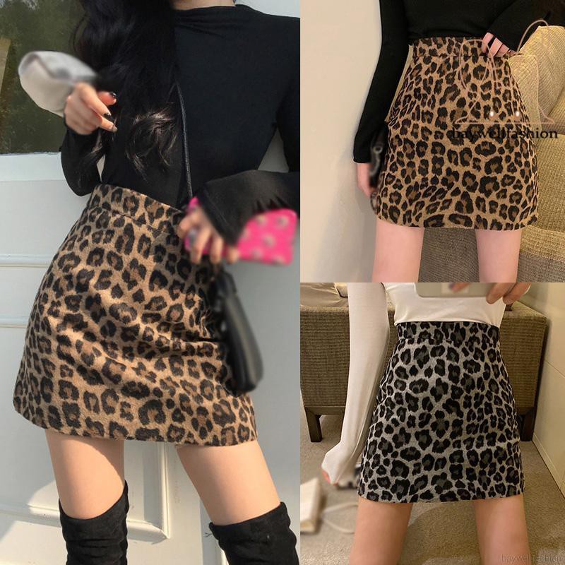 Chân Váy Ngắn Họa Tiết Da Báo Thời Trang Cho Nữ