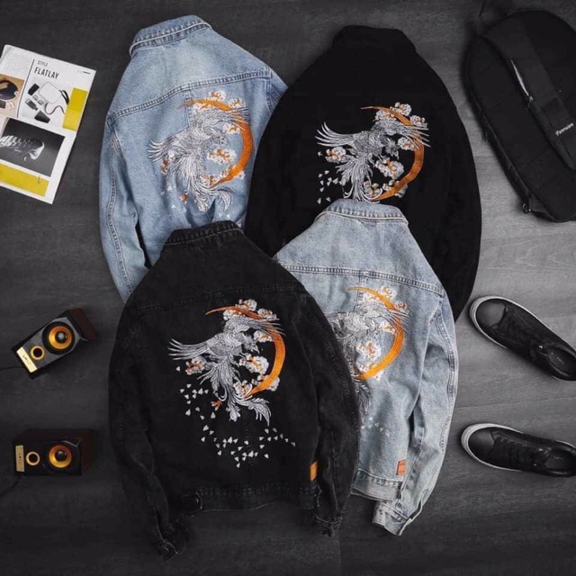 Áo khoác jean nam pu ll bear form slim fit (0066)