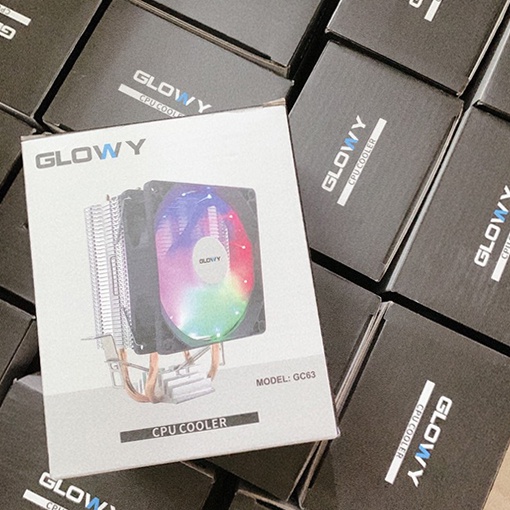 Quạt tản nhiệt CPU _ Tản tháp Gloway LED 7 màu GC63 _ FAN CPU _  Bảo hành 6 tháng