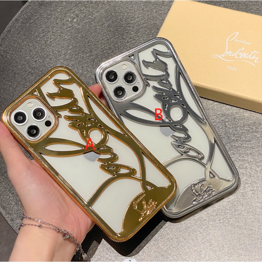 CHRISTIAN LOUBOUTIN Ốp Điện Thoại In Logo Thời Trang Cho iphone13promax 11 12 xr x xs max 7plus