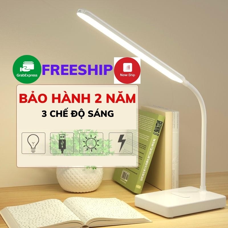 Đèn Đọc Sách Chống Cận Đèn Học Tích Điện 3 Chế Độ Sáng Led Akio