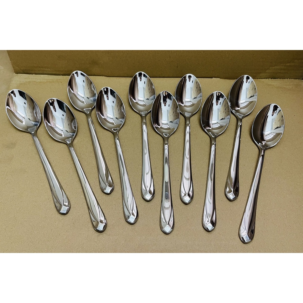 Sét 10 Muỗng Kim Cương Inox #304 Cao Cấp [ Thép Không Gỉ ]