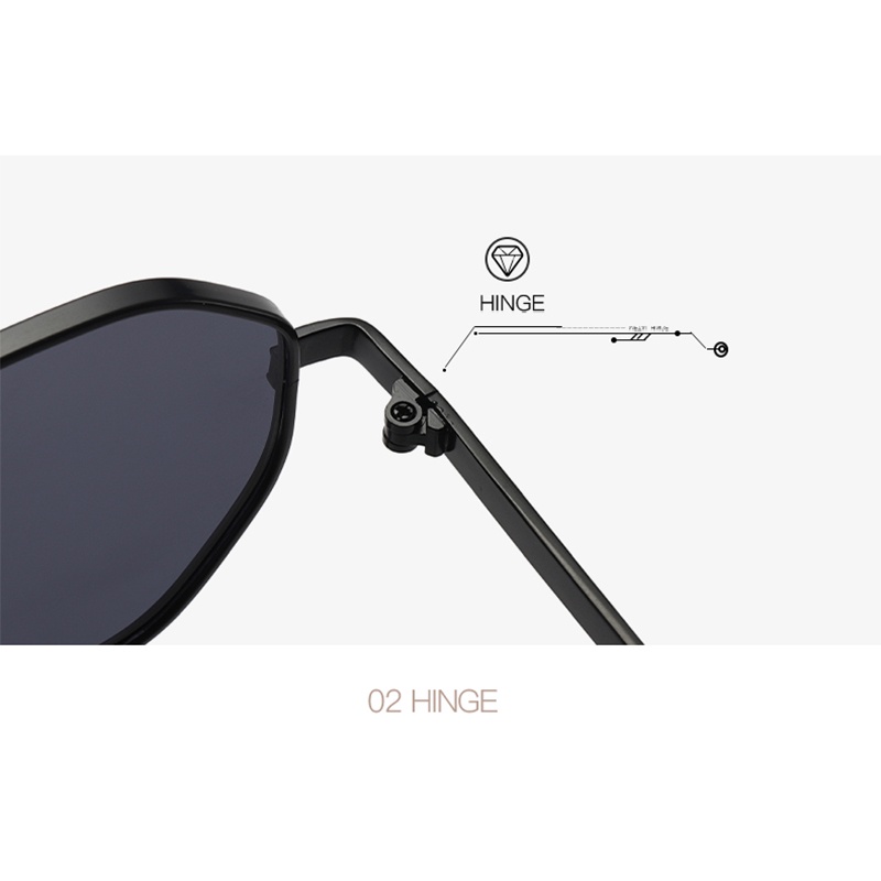 Kính Mát Gọng Kim Loại Tròng Đa Giác Chống Tia UV400 RZ1289 Thời Trang Cho Nam Và Nữ