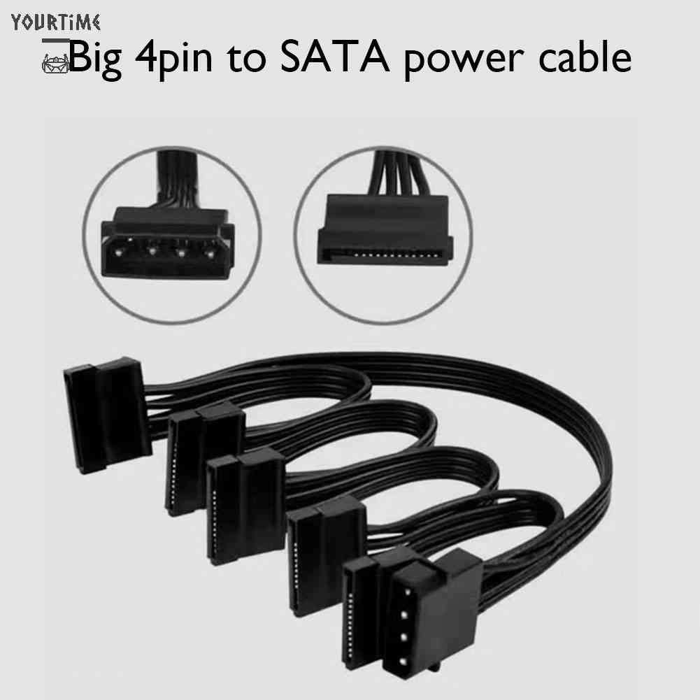 Cáp Chia Nguồn Molex 4 Pin 1 Sang 5 SATA 15 Pin 78cm Chuyên Dụng