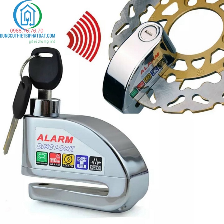 KHÓA ĐĨA BÁO ĐỘNG CHỐNG TRỘM DÀNH CHO XE MÁY